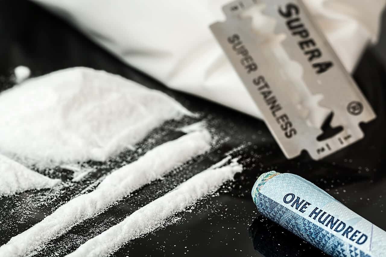 Cocaine on a table
