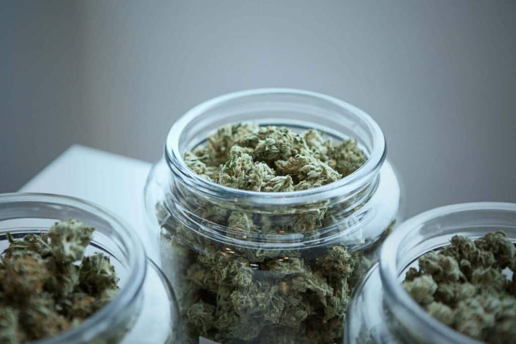Jars of cannabis