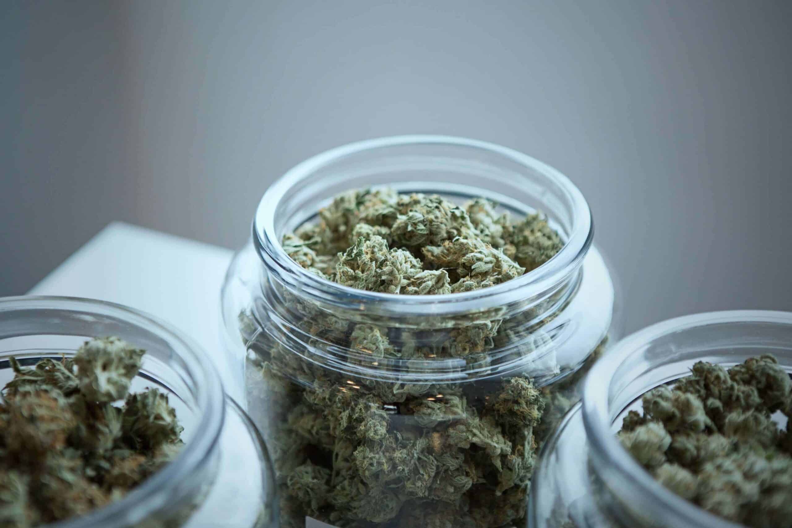 Jars of cannabis