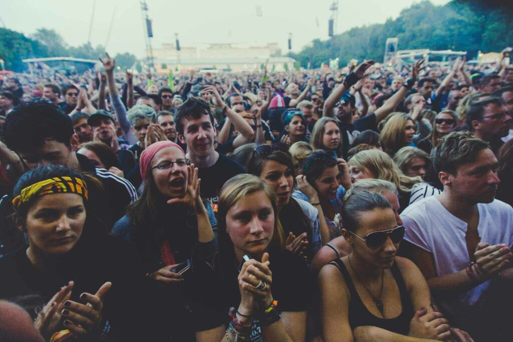 Crowd of people at the festival