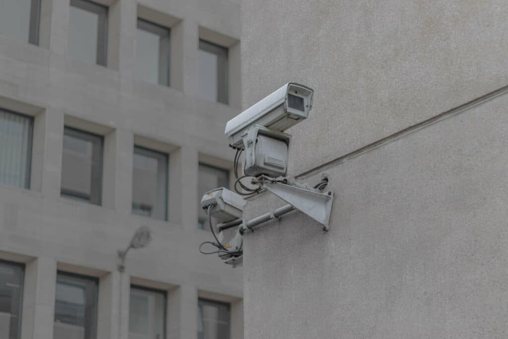 cctv on a building