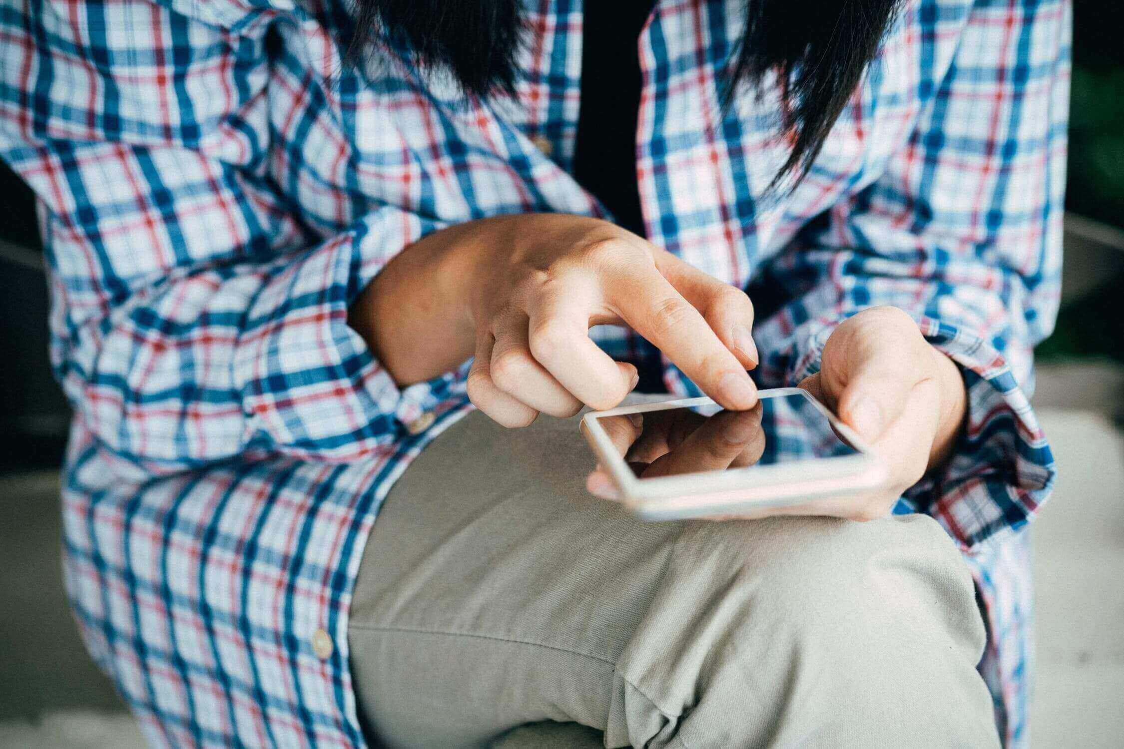 Person texting on the phone